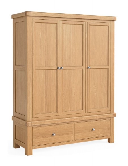 Gia 3 Door Wardrobe - Oak