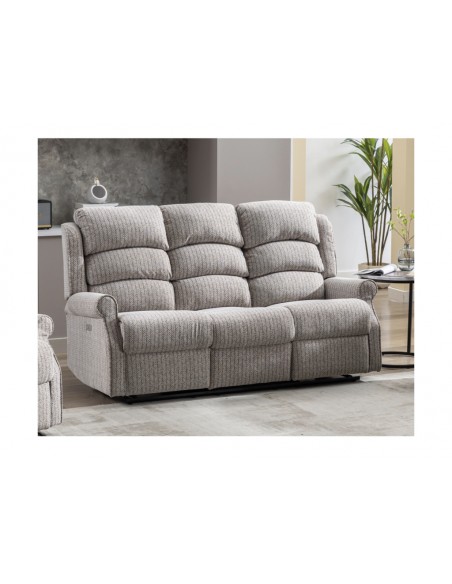 Drancy 3 Seater Electric Recliner Sofa - Natural