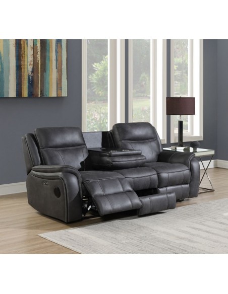 Lara  Electric 3 Seater Sofa - Slate