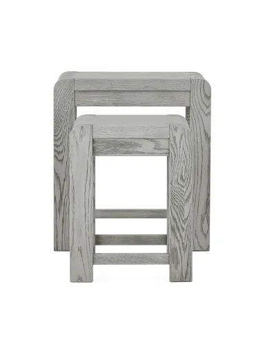 Tulip Nest of Tables - Grey Stain Oak