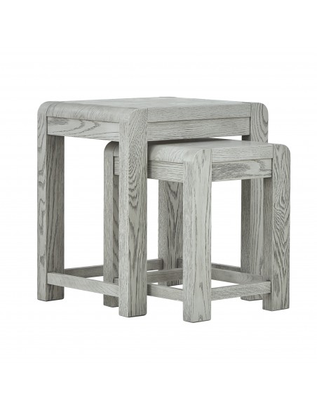 Tulip Nest of Tables – Grey Stain Oak