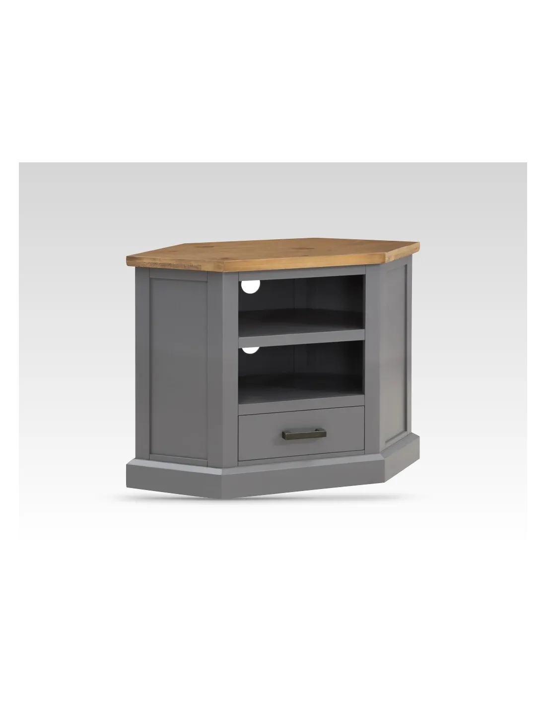 Glenmore Corner TV Unit Rustic Pine/Charcoal