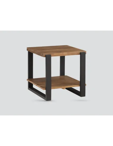 Pembroke Lamp Table - Rustic Pine/Black