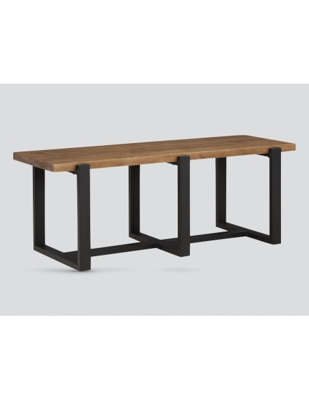 Pembroke 120cm Dining Bench - Rustic Pine/Black