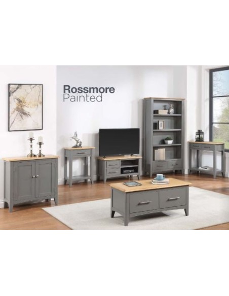 Galloway Small TV Unit - Slate Grey/Oak