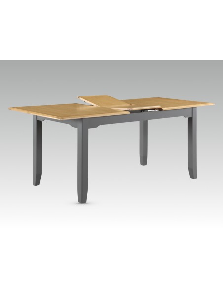 Rossmore 1.6m Butterfly Extending Dining Table - Slate Grey/Oak