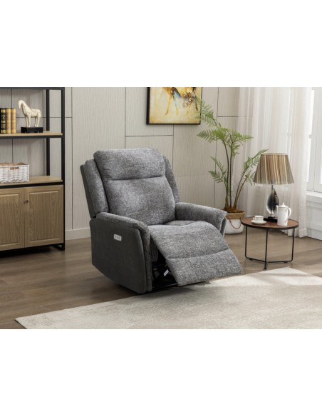 Treyton Fusion Electric Armchair - Grey