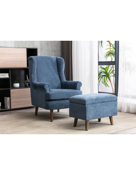 Granada Fireside Chair - Denim Blue