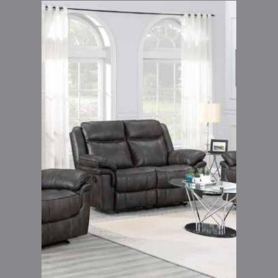 Brody 2 Seater Recliner Sofa - Grey Leathaire (BAD IMAGES)
