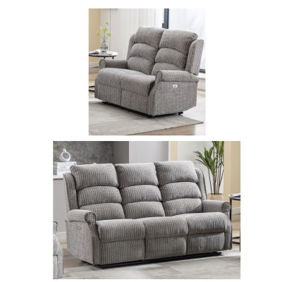 Drancy 3+2 Electric Recliner Sofa Set - Latte