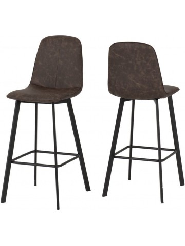 Quebec Bar Stool - Brown PU