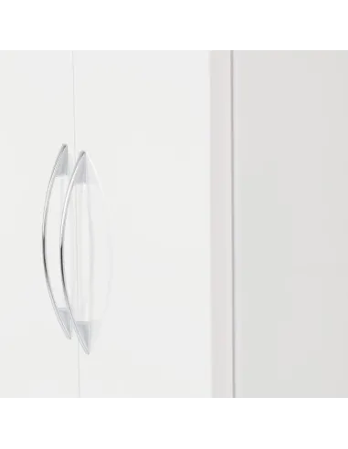 Nevada 2 Door All Hanging Wardrobe - White Gloss