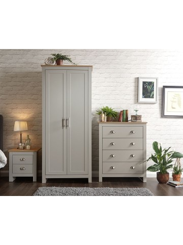 Logan 3 Piece Bedroom Set - Grey & Barley Oak