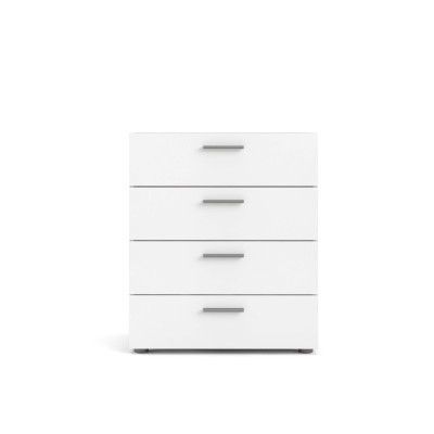 Pepe 4 Drawer Chest  - Oak with White High Gloss