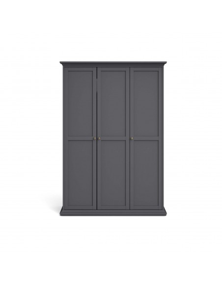 Paris Wardrobe with 3 Doors - Grey