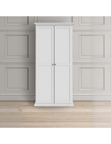 Paris Wardrobe with 2 Doors  - White