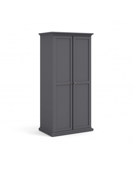 Paris Wardrobe with 2 Doors - Grey