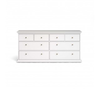 Paris 8 Drawer Chest - White