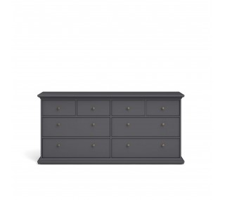 Paris 8 Drawer Chest - Grey