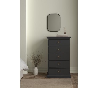 Paris 5 Drawer Chest - Grey