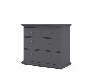 Paris 4 Drawer Chest  - Grey