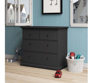 Paris 4 Drawer Chest  - Grey