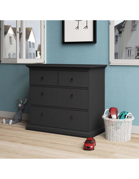 Paris 4 Drawer Chest  - Grey