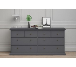 Paris 8 Drawer Chest - Grey