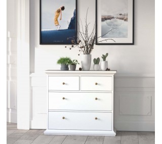 Paris 4 Drawer Chest  - White