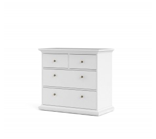 Paris 4 Drawer Chest  - White