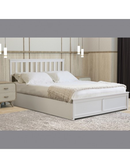 Tiffany 5ft Ottoman Bedframe - White