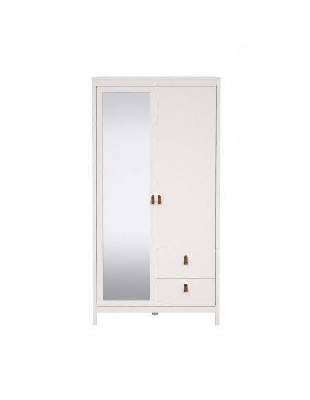 Madrid 2 Door 2 Drawers Wardrobe - White