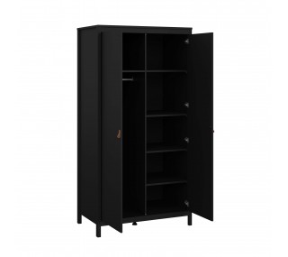 Madrid 2 Door Wardrobe - Black