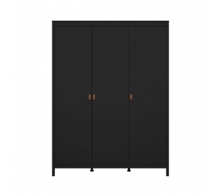 Madrid 3 Door Wardrobe - Black