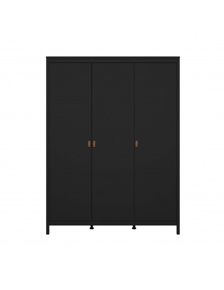 Madrid 3 Door Wardrobe - Black