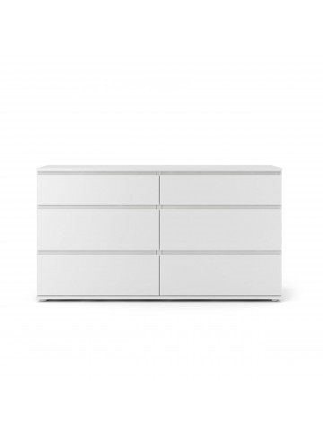 Nova 3+3 Drawer Chest - White