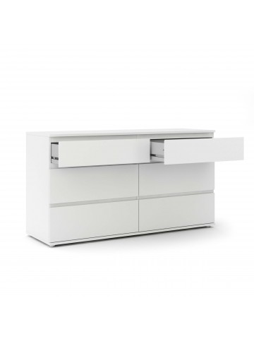 Nova 3+3 Drawer Chest - White