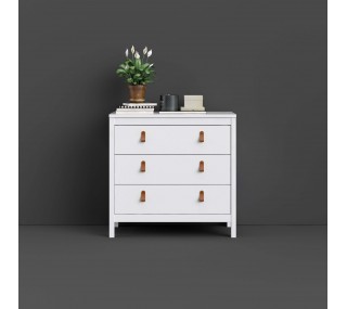 Madrid 3 Drawer Chest  - White