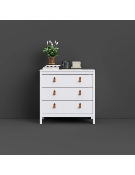 Madrid 3 Drawer Chest  - White