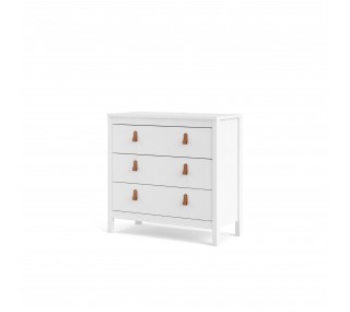 Madrid 3 Drawer Chest  - White