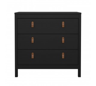 Madrid 3 Drawer Chest - Black