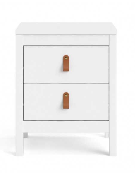 Madrid 2 Drawer Nightstand  - White