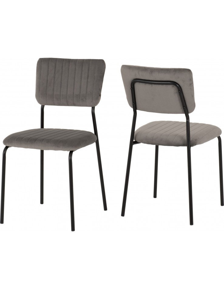 Grey fabric chair store wooden legs