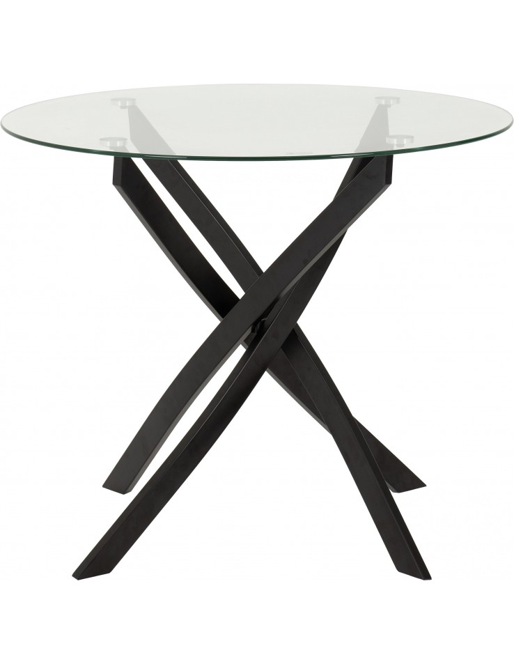 Black dining deals table glass top