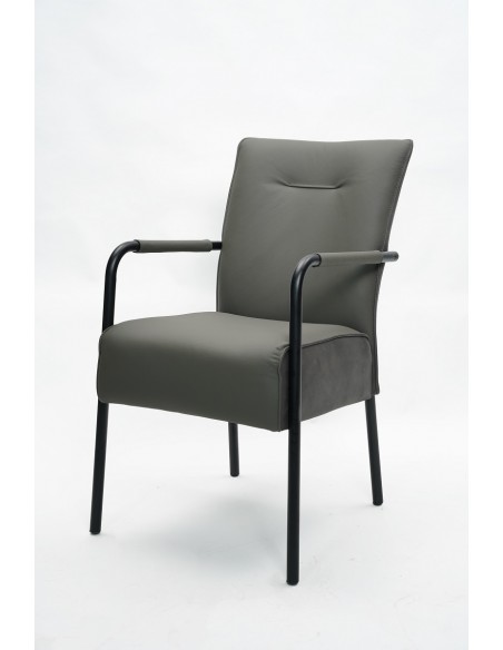 James Dining Chair - Grey Leather