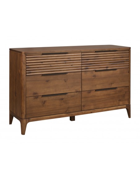 Francesca 6 Drawer Wide Chest - Walnut