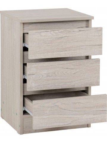 Malvern 3 Drawer Bedside...