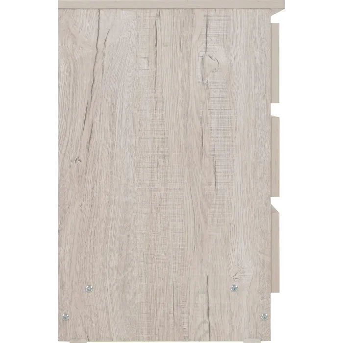 Malvern 3 Drawer Bedside Locker - Urban Snow