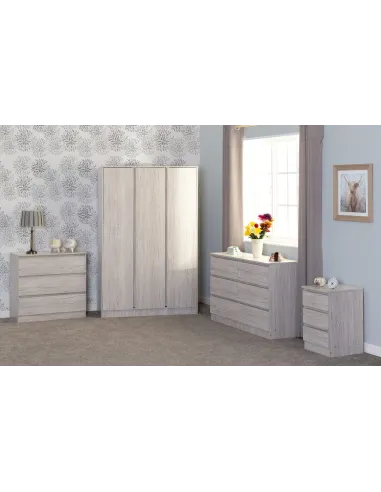 Malvern 3 Drawer Chest - Urban Snow