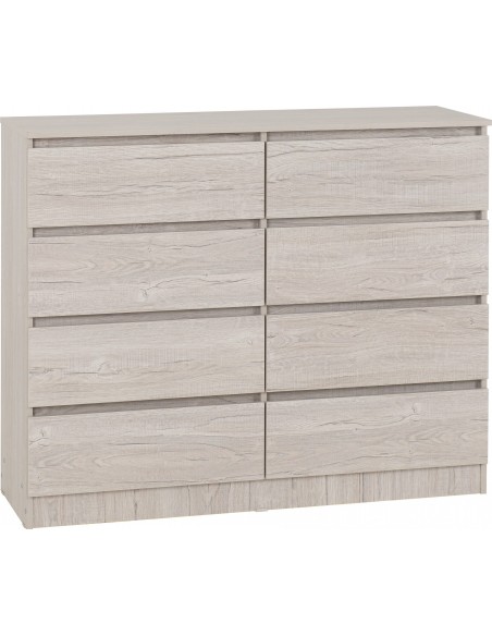 Malvern 8 Drawer Chest - Urban Snow